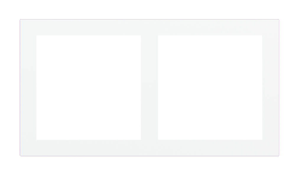 Rectangular Plate Deep (FF/71/20Venti) (87x158) 2 windows (45x45)+(60x60) Metal Nickel