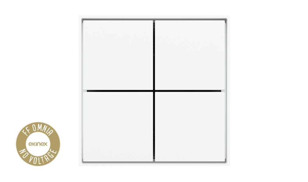 OMNIA universal pushbutton (NO VOLTAGE) - Open Drain - white LEDs