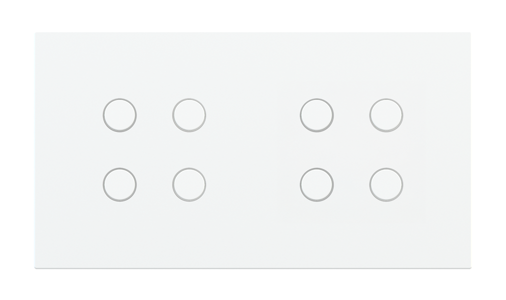 Magnetic plate 2-fold for 4-rocker push buttons Proxima series Metal Insense Black + customization