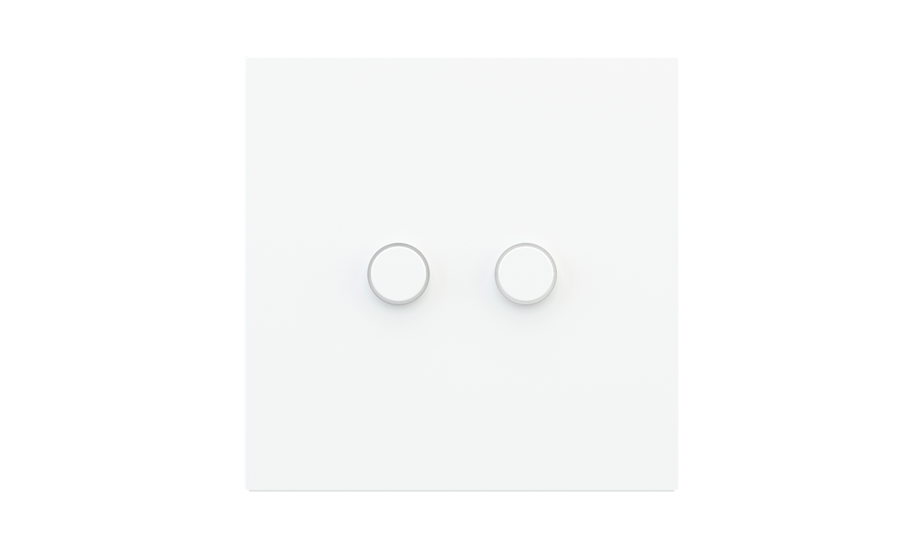 Square magnetic plate for a 2-rocker push button Proxima series Metal Insense Black