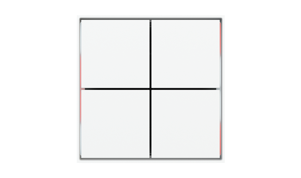 Kit 2 rockers FF square (40x40) for EP2/EQ2/ER2 Metal Alluminium