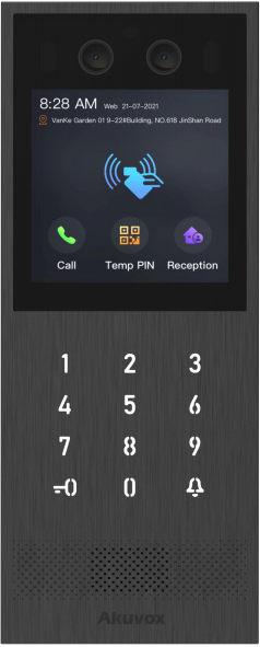 Vandal resistant SIP Video Intercom with Kypad and 4inch touch screen