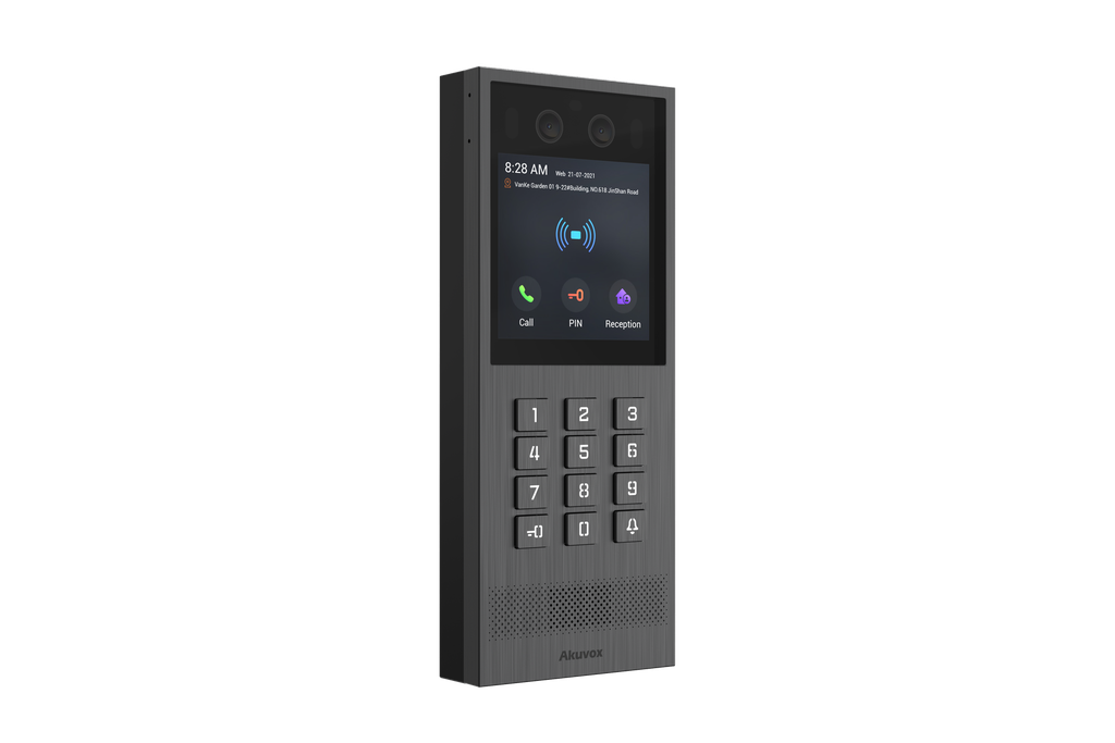 Vandal resistant SIP Video Intercom with Kypad and 4inch touch screen