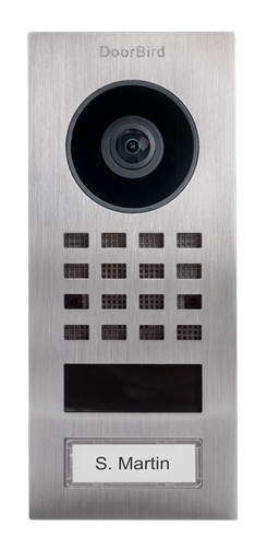 [DRB-423866744] D1101V Montage apparent Interphone Vidéo IP, Acier inoxydable V2A, brossé


