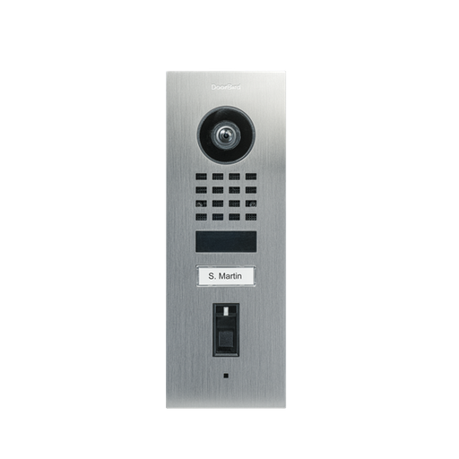 [DRB-423872189] D1101FV Fingerprint 50 Montage encastré Interphone Vidéo IP, Acier inoxydable V4A (résistant à l´eau salée), brossé

