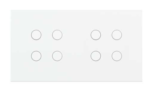 [EK-P2A-44-SHA] Magnetic plate 2-fold for 4-rocker push buttons Proxima series Metal Champagne