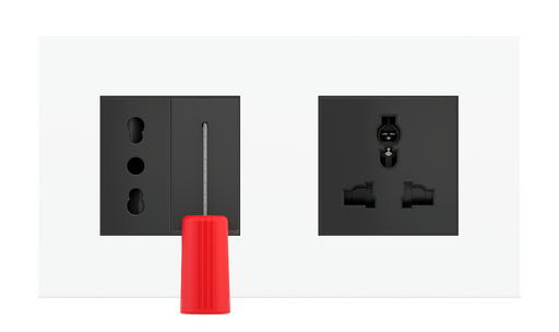 [EK-P2A-PP-SBV] Magnetic plate 2-fold (2 windows 45x45 mm) Proxima series Metal Quantum Carbon