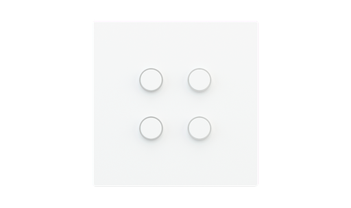 [EK-PQA-4-GBD] Square magnetic plate for a 4-rocker push button Proxima series Metal Bronze Corked