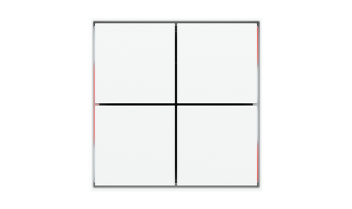 [EK-TQQ-GBR-EF2-L] Kit 2 rockers FF square (40x40) for EF2 with symbols Metal Nickel