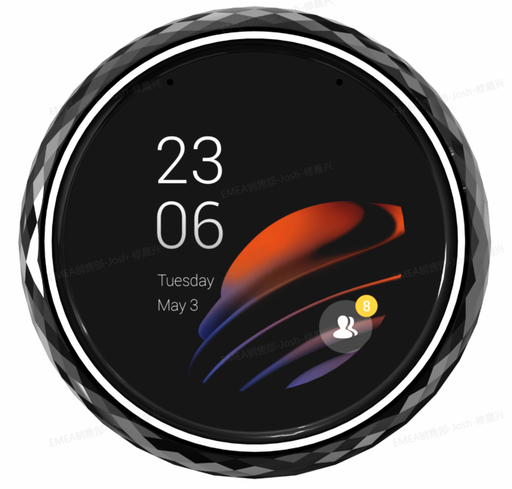 [AKB-CT61-PoE-Black] Android based knob withScreen and PoE, Special standard, with providing Electric box.