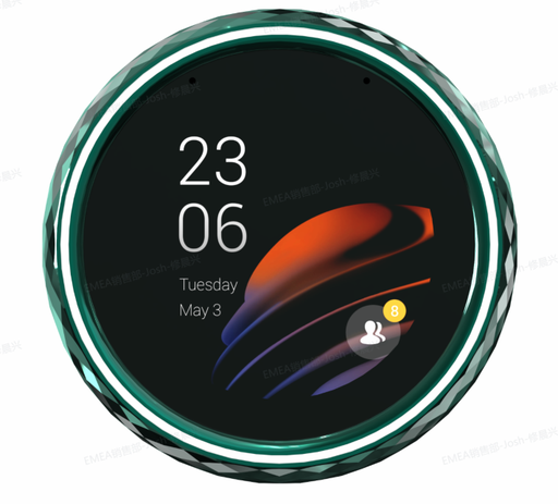 [AKB-CT61-PoE-Green] Android based knob withScreen and PoE, Special standard, with providing Electric box.